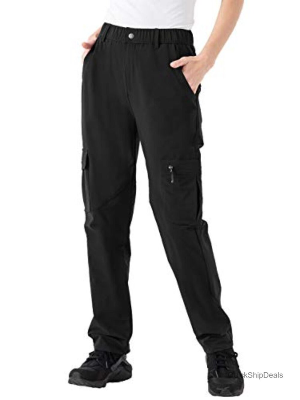 Women's Hiking Cargo Pants Water-Resistant Quick Dry UPF 50+ Zipper Pockets